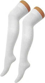 Load image into Gallery viewer, New Ladies Girls Over The Knee Plain Microfiber Socks Assorted Colours Women Thigh High Socks UK Size 4-6

