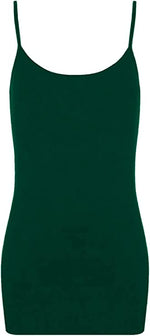 Load image into Gallery viewer, Women&#39;s Plain Cami Tunic Top Long Strappy Vest Stretchy Mini Dress UK 8-22
