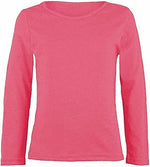 Load image into Gallery viewer, Girls Boy Kids Plain Basic Long Sleeve Round Neck T-Shirt Stretch School Tee Top 7-13 Years
