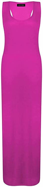 Load image into Gallery viewer, Womens Summer Maxi Casual Dress Ladies Racer Back Long Beach Dress with Short-Sleeve Crew-Neck Loose Sizes 8-26
