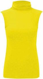 Load image into Gallery viewer, Women Turtle Neck Sleeveless Tops Bodycon Casual Shirt Jumper Top Plain Polo Neck, XL-XXXL

