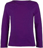 Load image into Gallery viewer, Girls Boy Kids Plain Basic Long Sleeve Round Neck T-Shirt Stretch School Tee Top 7-13 Years
