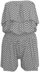Load image into Gallery viewer, Women’s Ladies Polka Dot Frill Bandeau Short Playsuit Size 8-22
