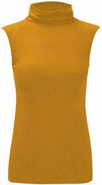 Load image into Gallery viewer, Women Turtle Neck Sleeveless Tops Bodycon Casual Shirt Jumper Top Plain Polo Neck, XL-XXXL
