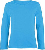 Load image into Gallery viewer, Girls Boy Kids Plain Basic Long Sleeve Round Neck T-Shirt Stretch School Tee Top 2-6 Years
