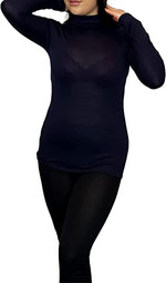 Load image into Gallery viewer, Ladies Polo Roll Neck Long Sleeve Turtle Neck Plain Jumpers for Women Top Womens Ladies New Plain Turtle Polo Roll Neck Long Sleeve Stretch Jumper T-Shirt Tee Top 8-14
