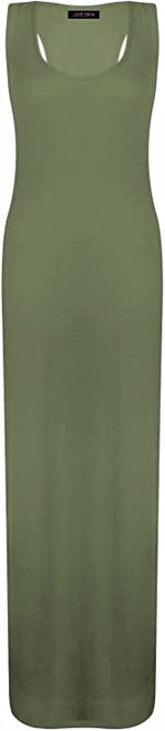 Load image into Gallery viewer, Womens Summer Maxi Casual Dress Ladies Racer Back Long Beach Dress with Short-Sleeve Crew-Neck Loose Sizes 8-26
