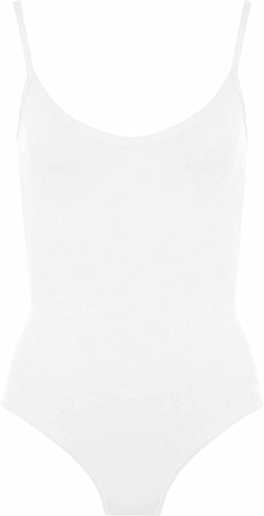 Womens Strappy Sleeveless Ladies Camisole Vest Bodysuit Leotard Top - 8-26