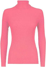 Load image into Gallery viewer, Women Ladies Ribbed Stretch Polo Turtle Neck Rib Top Jumper UK Size S/M-XXL
