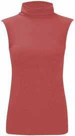 Load image into Gallery viewer, Women Turtle Neck Sleeveless Tops Bodycon Casual Shirt Jumper Top Plain Polo Neck, XL-XXXL
