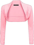 LUXE DIVA Women's Long Sleeve Bolero Shrug