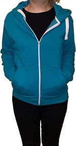Load image into Gallery viewer, Ladies Plain Colour Hoodie Womens Fleece Hooded Top Zip Zipper Hoodie Sweatshirt Available in 22 Colours Plus Sizes Small-XL
