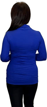 Load image into Gallery viewer, Ladies Polo Roll Neck Long Sleeve Turtle Neck Plain Jumpers for Women Top Womens Ladies New Plain Turtle Polo Roll Neck Long Sleeve Stretch Jumper T-Shirt Tee Top 8-14
