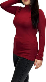 Load image into Gallery viewer, Ladies Polo Roll Neck Long Sleeve Turtle Neck Plain Jumpers for Women Top Womens Ladies New Plain Turtle Polo Roll Neck Long Sleeve Stretch Jumper T-Shirt Tee Top 8-14

