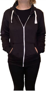 Load image into Gallery viewer, Ladies Plain Colour Hoodie Womens Fleece Hooded Top Zip Zipper Hoodie Sweatshirt Available in 22 Colours Plus Sizes Small-XL
