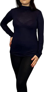 Load image into Gallery viewer, Ladies Polo Roll Neck Long Sleeve Turtle Neck Plain Jumpers for Women Top Womens Ladies New Plain Turtle Polo Roll Neck Long Sleeve Stretch Jumper T-Shirt Tee Top 8-14
