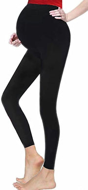 Women Maternity Leggings Seamless and Over Bump, Elastic Waisted - Ladies Pregnancy Yoga, Buttery Soft, Super Stretchy Ankle Length Pant Plus Size UK 8-22