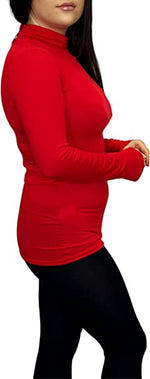 Load image into Gallery viewer, Ladies Polo Roll Neck Long Sleeve Turtle Neck Plain Jumpers for Women Top Womens Ladies New Plain Turtle Polo Roll Neck Long Sleeve Stretch Jumper T-Shirt Tee Top 8-14
