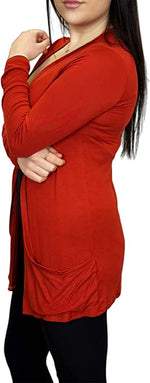 Load image into Gallery viewer, Ladies Long Sleeve Pocket Cardigan Womens Top Sizes 8-14
