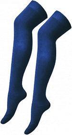 Load image into Gallery viewer, New Ladies Girls Over The Knee Plain Microfiber Socks Assorted Colours Women Thigh High Socks UK Size 4-6

