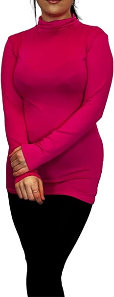 Ladies Polo Roll Neck Long Sleeve Turtle Neck Plain Jumpers for Women Top Womens Ladies New Plain Turtle Polo Roll Neck Long Sleeve Stretch Jumper T-Shirt Tee Top 8-14