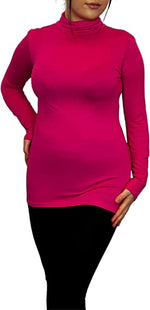 Load image into Gallery viewer, Ladies Polo Roll Neck Long Sleeve Turtle Neck Plain Jumpers for Women Top Womens Ladies New Plain Turtle Polo Roll Neck Long Sleeve Stretch Jumper T-Shirt Tee Top 8-14
