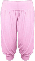 Load image into Gallery viewer, Ladies Plus Size Ali Baba Baggy Stretch Fit Shorts Womens Plain Cropped Harem Trouser Pants 8-26
