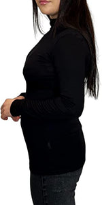Load image into Gallery viewer, Ladies Polo Roll Neck Long Sleeve Turtle Neck Plain Jumpers for Women Top Womens Ladies New Plain Turtle Polo Roll Neck Long Sleeve Stretch Jumper T-Shirt Tee Top 8-14
