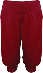 Load image into Gallery viewer, Ladies Plus Size Ali Baba Baggy Stretch Fit Shorts Womens Plain Cropped Harem Trouser Pants 8-26
