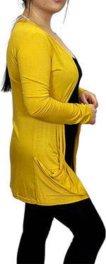 Load image into Gallery viewer, Ladies Long Sleeve Pocket Cardigan Womens Top Sizes 8-14
