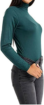 Load image into Gallery viewer, Ladies Polo Roll Neck Long Sleeve Turtle Neck Plain Jumpers for Women Top Womens Ladies New Plain Turtle Polo Roll Neck Long Sleeve Stretch Jumper T-Shirt Tee Top 8-14
