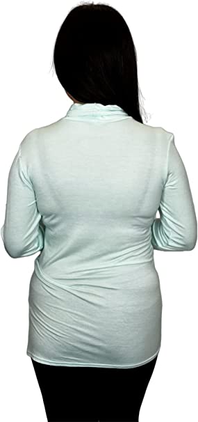 Ladies Polo Roll Neck Long Sleeve Turtle Neck Plain Jumpers for Women Top Womens Ladies New Plain Turtle Polo Roll Neck Long Sleeve Stretch Jumper T-Shirt Tee Top 8-14