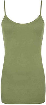 Load image into Gallery viewer, Women&#39;s Plain Cami Tunic Top Long Strappy Vest Stretchy Mini Dress UK 8-22
