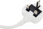 Load image into Gallery viewer, 2 Way Gang Mains Power Extension Lead 13A UK 3Pin Plug (2 Way 2 Metre, White)
