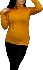 Load image into Gallery viewer, Ladies Polo Roll Neck Long Sleeve Turtle Neck Plain Jumpers for Women Top Womens Ladies New Plain Turtle Polo Roll Neck Long Sleeve Stretch Jumper T-Shirt Tee Top 8-14

