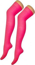 Load image into Gallery viewer, New Ladies Girls Over The Knee Plain Microfiber Socks Assorted Colours Women Thigh High Socks UK Size 4-6
