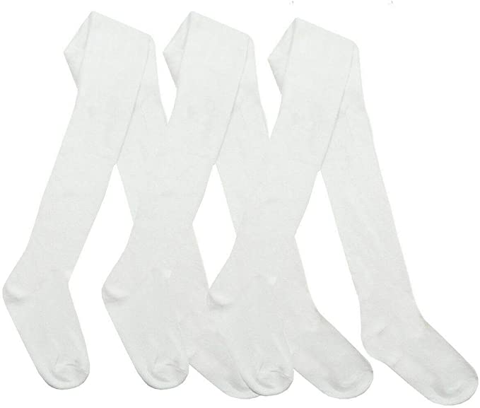 Girls Kids Tights Cotton Rich Plain School Warm Thick Girl Tights School Pair Warm Cotton Rich Plain Soft Children 2-13 Year
