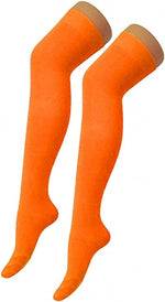 Load image into Gallery viewer, New Ladies Girls Over The Knee Plain Microfiber Socks Assorted Colours Women Thigh High Socks UK Size 4-6
