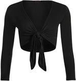 LUXE DIVA Women's Front Tie Bolero Shrug Cardigan