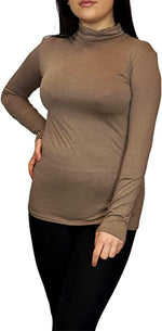 Load image into Gallery viewer, Ladies Polo Roll Neck Long Sleeve Turtle Neck Plain Jumpers for Women Top Womens Ladies New Plain Turtle Polo Roll Neck Long Sleeve Stretch Jumper T-Shirt Tee Top 8-14
