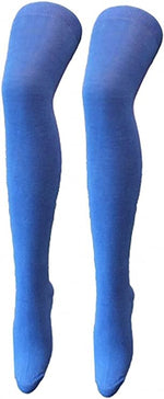 Load image into Gallery viewer, New Ladies Girls Over The Knee Plain Microfiber Socks Assorted Colours Women Thigh High Socks UK Size 4-6
