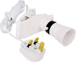 Load image into Gallery viewer, Clip Desk Lamp Holder UK Plug Light Bulb Socket Base with Switch, Scratch Free Clip &amp; 2M Cable Fixed Portable On The Desk Table Socket Pin Bulb Holder Ideal for Lighting at Home, &amp; Shop
