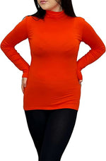 Load image into Gallery viewer, Ladies Polo Roll Neck Long Sleeve Turtle Neck Plain Jumpers for Women Top Womens Ladies New Plain Turtle Polo Roll Neck Long Sleeve Stretch Jumper T-Shirt Tee Top 8-14
