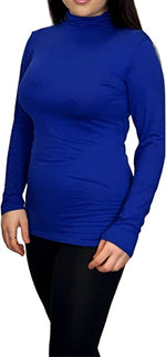 Load image into Gallery viewer, Ladies Polo Roll Neck Long Sleeve Turtle Neck Plain Jumpers for Women Top Womens Ladies New Plain Turtle Polo Roll Neck Long Sleeve Stretch Jumper T-Shirt Tee Top 8-14
