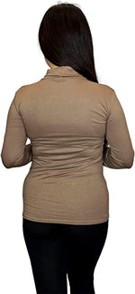 Load image into Gallery viewer, Ladies Polo Roll Neck Long Sleeve Turtle Neck Plain Jumpers for Women Top Womens Ladies New Plain Turtle Polo Roll Neck Long Sleeve Stretch Jumper T-Shirt Tee Top 8-14
