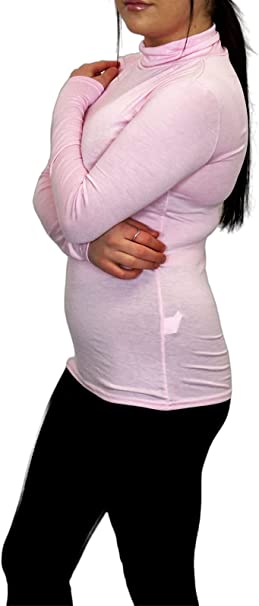 Ladies Polo Roll Neck Long Sleeve Turtle Neck Plain Jumpers for Women Top Womens Ladies New Plain Turtle Polo Roll Neck Long Sleeve Stretch Jumper T-Shirt Tee Top 8-14