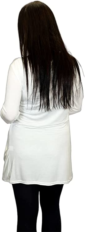 Ladies Long Sleeve Pocket Cardigan Womens Top Sizes 8-14