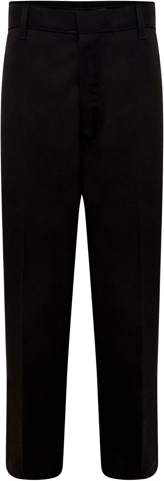Boys School Uniform Half Elastic Waist Zip & Clip Trouser Boys Zip & Clip School Uniform Pants Boys Pull Up School Trousers 4-15 Years