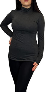 Load image into Gallery viewer, Ladies Polo Roll Neck Long Sleeve Turtle Neck Plain Jumpers for Women Top Womens Ladies New Plain Turtle Polo Roll Neck Long Sleeve Stretch Jumper T-Shirt Tee Top 8-14
