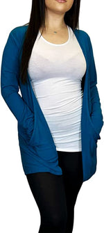 Load image into Gallery viewer, Ladies Long Sleeve Pocket Cardigan Womens Top Sizes 8-14

